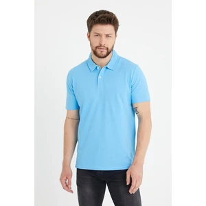 Erkek Basic Polo Yaka Tişört (Regular Fit) Mavi