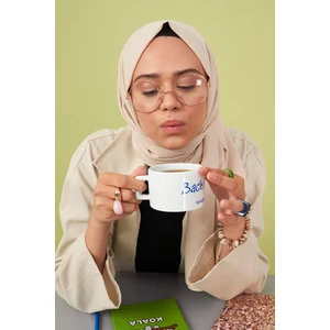 Madame Polo Taşlanmış Pamuk Şal - Inci