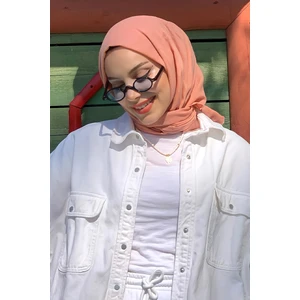 Madame Polo Sümeyye Tural Taşlanmış Pamuk Şal - Yavruağzı