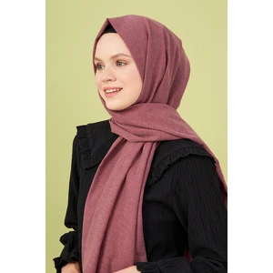 Madame Polo Taşlanmış Pamuk Şal - Yaban Mersini