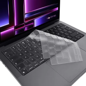 Novstrap Apple Macbook Pro 2023 14 Inç M2 A2779 Uyumlu Türkçe Q Klavye Şeffaf Klavye Koruyucu Kılıf