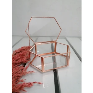 Resital Online Altıgen Model Cam Kutu 15 x 10 x 5 cm