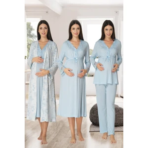 Effortt 8096 Mavi Hamile Lohusa 4lü Set