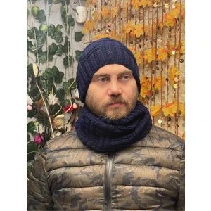 Gönülden Tasarım El Örgüsü Yumuşak Yün Erkek Bere Boyunluk Takım Unisex