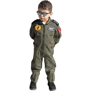 Fly Tshirt Çocuk Pilot Tulumu Haki Yeşil