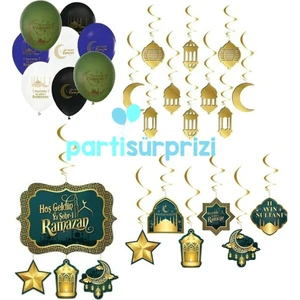 Parti Sürprizi Hoş Geldin Ya Şehri Ramazan Balonlu Set
