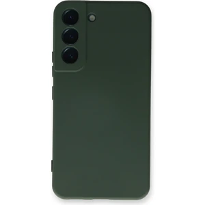 Caseworld Samsung Galaxy S23 Kapak Içi Kadife Kamera Korumalı Lansman Silikon Kılıf - Yeşil