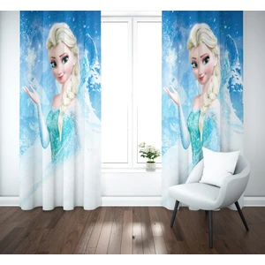 Erayshome Frozen Elsa Çift Kanatlı Fon Perde