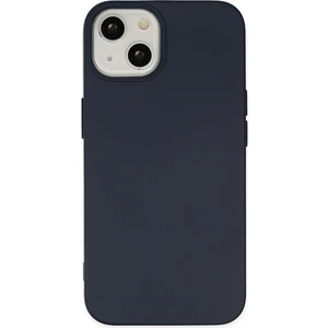 iPhone 14 Kılıf Lansman Nano Içi Kadife  Silikon - Lacivert