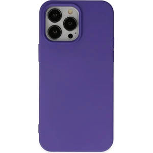 iPhone 14 Pro Max Kılıf Lansman Nano Içi Kadife  Silikon - Mor