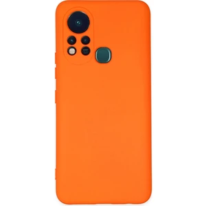 Infinix Hot 11S Kılıf Lansman Nano Içi Kadife  Silikon - Turuncu