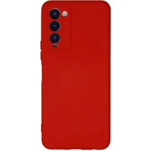 Tecno Camon 18P Kılıf Lansman Nano Içi Kadife  Silikon - Kırmızı
