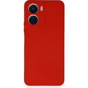 Vivo Y16 Kılıf Lansman Nano Içi Kadife  Silikon - Kırmızı