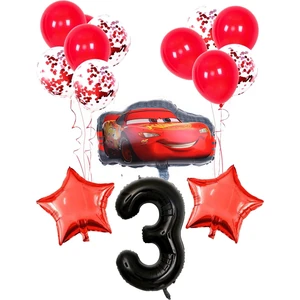 Best Parti Pullu Şeffaf Balonlu Yarış Arabası Temalı Balon Seti Yaş 3