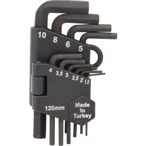 Neler Geldi Neler 120 mm 10 Parça Siyah Alyan Seti  Düz Kısa Alyan Takımı  6 Gen Alyan Allen Anahtarları