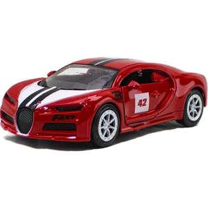 Oyuncak Araba Metal Bugatti Çek Bırak 12 cm Kırmızı