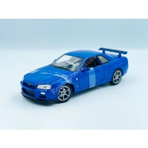 1/24 Nissan Skyline Gtr R34 Model Araba Mavi