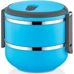 Png-6001 Paslanmaz Yemek Termosu 2 Katlı Mavi