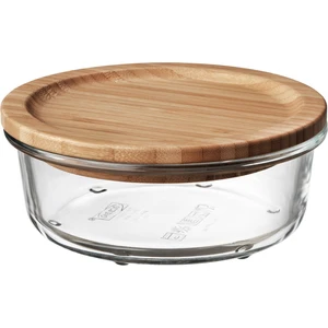 Kapaklı Cam Saklama Kabı, Cam-Bambu, 400 Ml, Ikea 365+