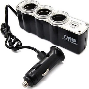 NKT GROUP 3 Port + 1 USB Oto Araç Çakmaklık Çoğaltıcı Çoklayıcı