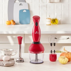 Profoodmix 3'lü Blender Set Kırmızı 1000W