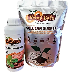 Organik Solucan Gübresi 2kg Katı+1lt Sıvı