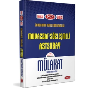 Data Yayınları Jandarma Genel Komutanlığı Muvazzaf/sözleşmeli Astsubay Mülakat Sınavına Hazırlık Kitabı 2023