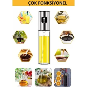 Sprey Cam Yağdanlık Zeytinyağı, Sirke, Yağ Püskürtücü Yağdanlık 100 ml