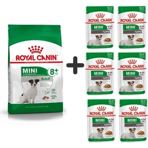 Royal Canin Mini Adult +8 Yaş Yaşlı Köpek Maması 2 kg + 6 Adet Yaş Mama