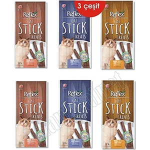 Reflex Kedi Ödül Maması 3 Farklı Kedi Ödül Çubuğu 6 Adet
