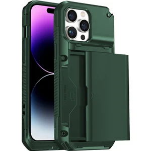 Buff iPhone 14 Pro Max Slide Armor Kılıf Dark Green