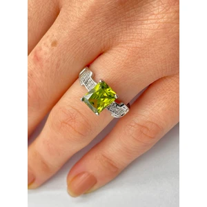 Baget Model Zirkon Taşlı 925 Ayar Şık Ahşap Hediye Kutulu Kadın Gümüş Yüzük