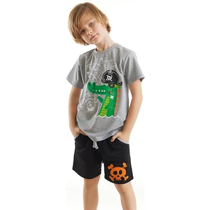 Korsan Timsah Erkek Çocuk T-shirt Şort Takım
