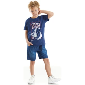 MSHB&G Space Erkek Çocuk T-shirt Denim Şort Takım