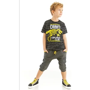 MSHB&G Dino Explorer Erkek Çocuk T-shirt Kapri Şort Takım