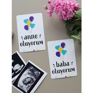 Anne&baba Oluyorum Müjde Anı Kartı - Hamile Anı Kartı