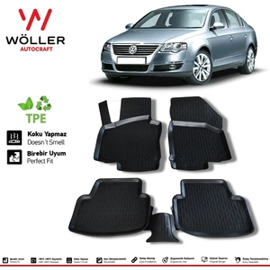 Vw Passat B6 Paspas 2005 2010 Arası 3D Havuzlu Wöller Paspas