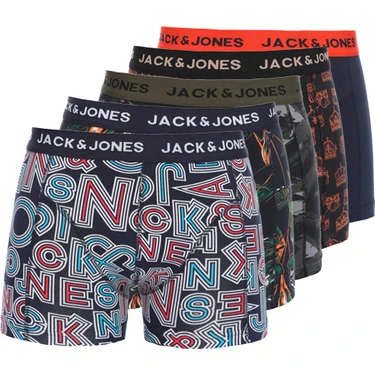 Jack & Jones Karışık 5'li Boxer Paketi -