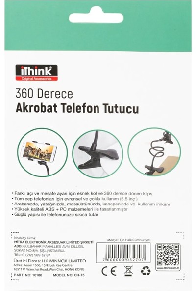 Ithink 360 Derece Akrobat Telefon Tutucu Ch-75
