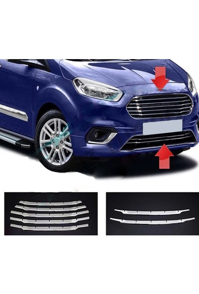 Arabamsekil Ford Courier Krom 7 Parça Ön Panjur 2018-