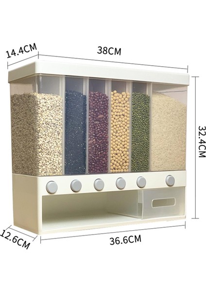 Pirinç Fasulyesi İçin Ayrı Pirinç Dispenser Gıda Organizatörü (Yurt Dışından) indirimleri