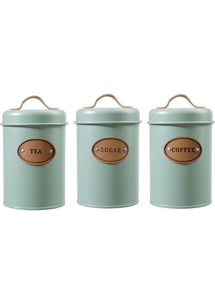 3x Mutfak Çay Konteyneri Teneke Depolama ve Organizasyon Yeşil (Yurt Dışından) fiyatları