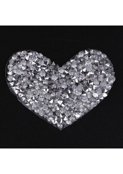 Rhinestone Aplike Kalp Dekoratif 6 Adet Kalp (Yurt Dışından) modelleri