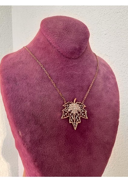 Yaprak 925 Ayar Gümüş Kolye