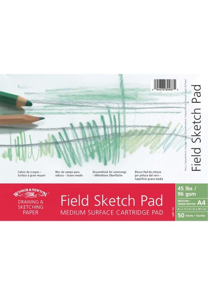Winsor&newton Field Çizim Bloknotu (Spiralli) 96GR A4 50 Yaprak