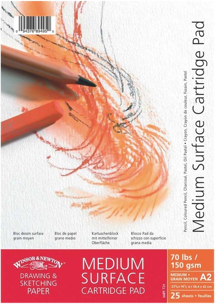 Winsor&newton Medium Cartridge Spr.bloknot(Dokulu Yüzey) 150GR A2 25 Yaprak