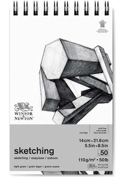 Eskiz Çizim Bloknotu (Spiralli) Yatay Hafif Dokulu 110GR 14X22CM 50YAPRAK