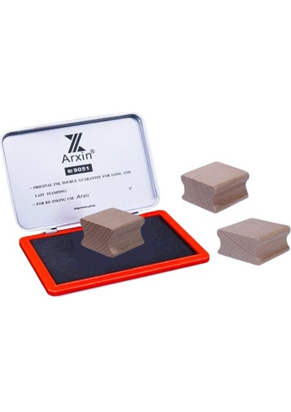 Ahşap Küp Mühür 30X30 Oluklu Blok Kayın Ağacı