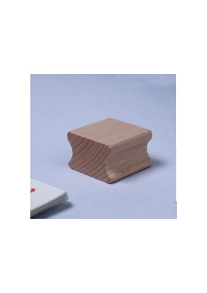 Ahşap Küp Mühür 30X30 Oluklu Blok Kayın Ağacı