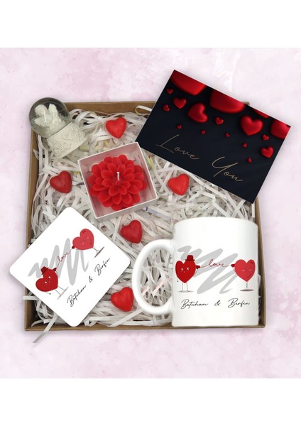 Sevgiliye Özel Hediye Seti-1-6 Yıl Dönümü Hediyesi, Isimli Kupa, Sevgiliye Hediye, Sevgililer Günü Hediyesi